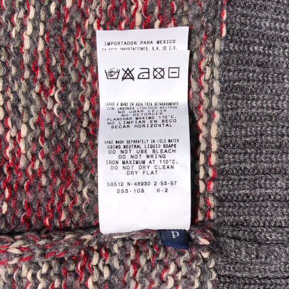 Adolfo Dominguez cardigan sweater women size P gray long sleeve open with toggle - Picture 7 of 8